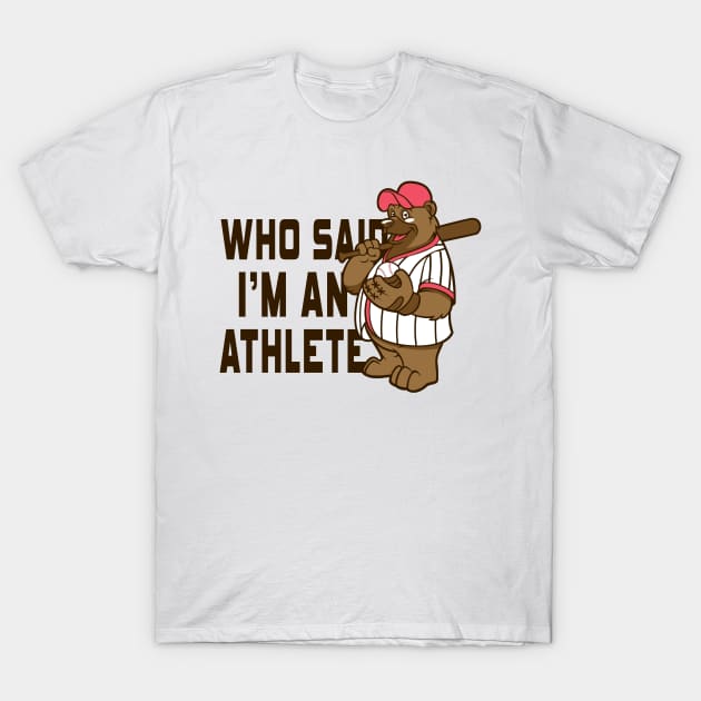 Funny baseball athlete bear T-Shirt by Johan13